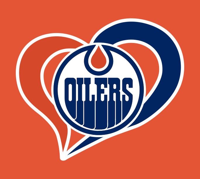 Edmonton Oilers Heart Logo vinyl decal